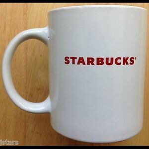 Starbucks 2009 Red Corporate Name Logo Ceramic 11 oz. Coffee Mug